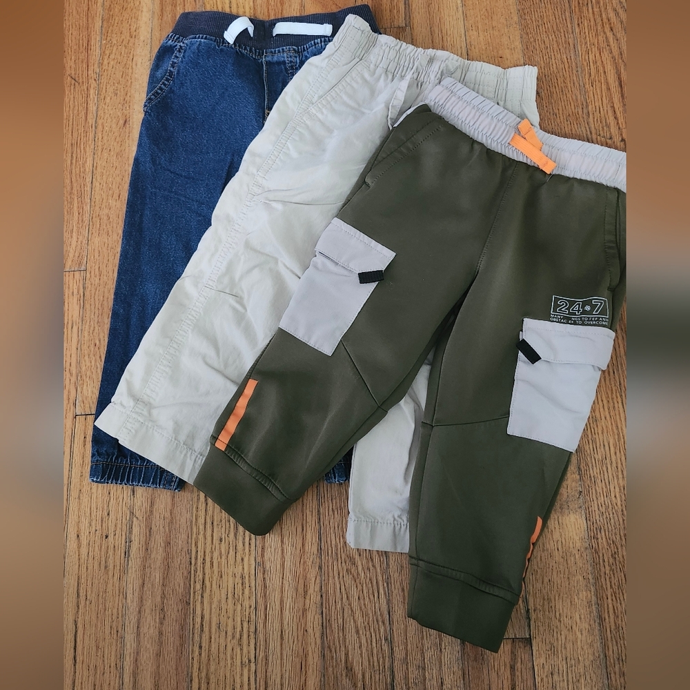 Bundle 3 pants for toddler boy size 2T